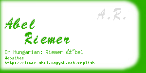 abel riemer business card